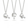 Heart Puzzle Name Necklace with Birthstones (2–5 Names) – Personalized Family & Best Friends Jewelry Set