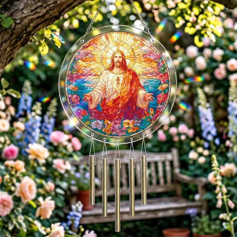 Holy Light of Jesus Acrylic Suncatcher – Radiant Christian Window Decor & Faith-Inspired Gift