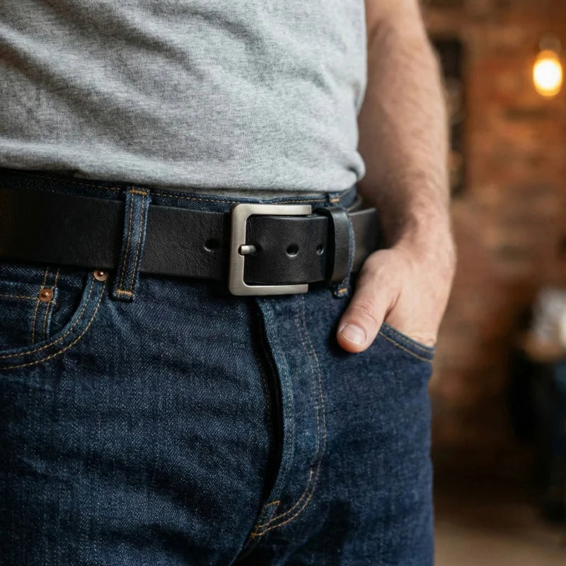 Personalized Engraved Leather Belt for Him