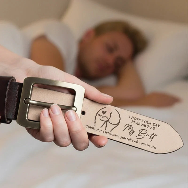 Funny Personalized Engraved Leather Belt
