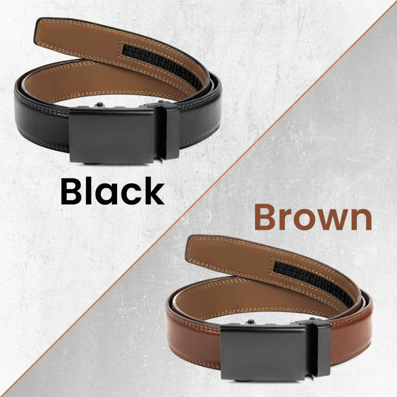 Naughty Personalized Leather Belt with Engraved Buckle for Him