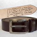 Naughty Personalized Engraved Belt for Husband or Boyfriend