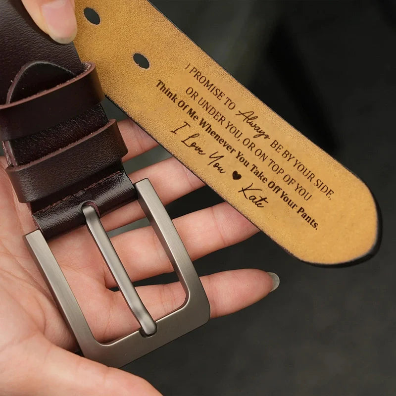 Personalized Engraved Leather Belt