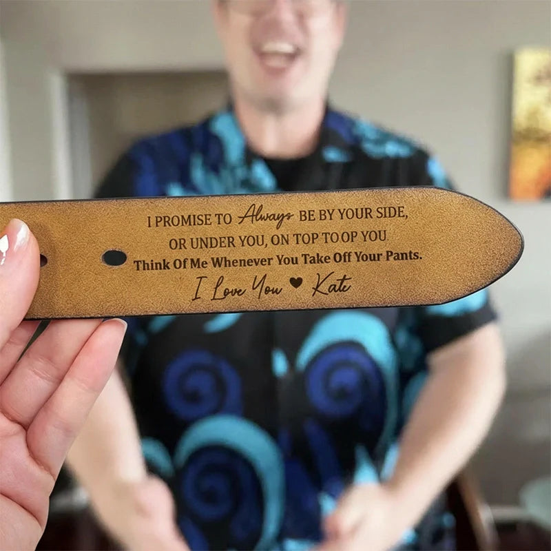 Personalized Engraved Leather Belt