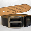Personalized Engraved Leather Belt