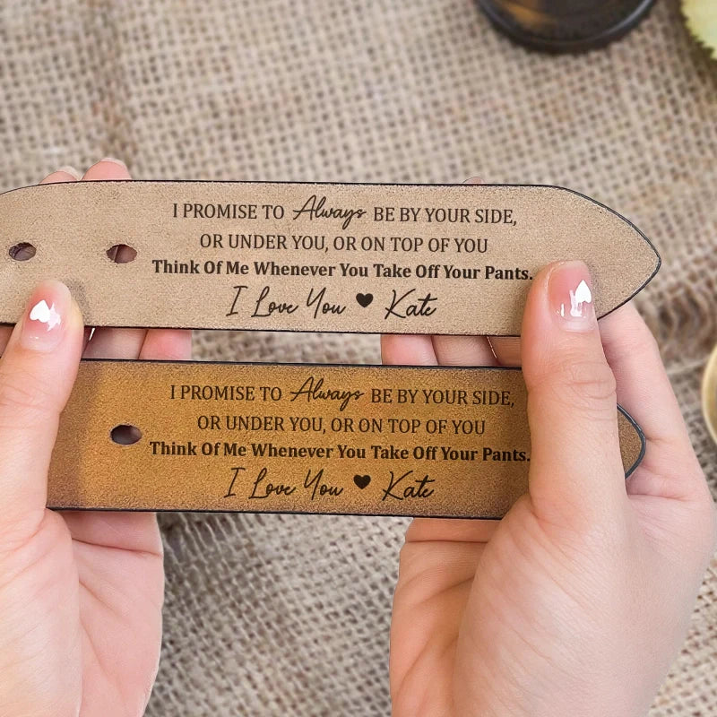 Personalized Engraved Leather Belt