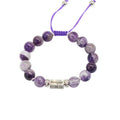 Personalized Name Engraved Natural Stone Bracelet with Zircon | Adjustable Beaded Couple Jewelry Gift for Him & Her