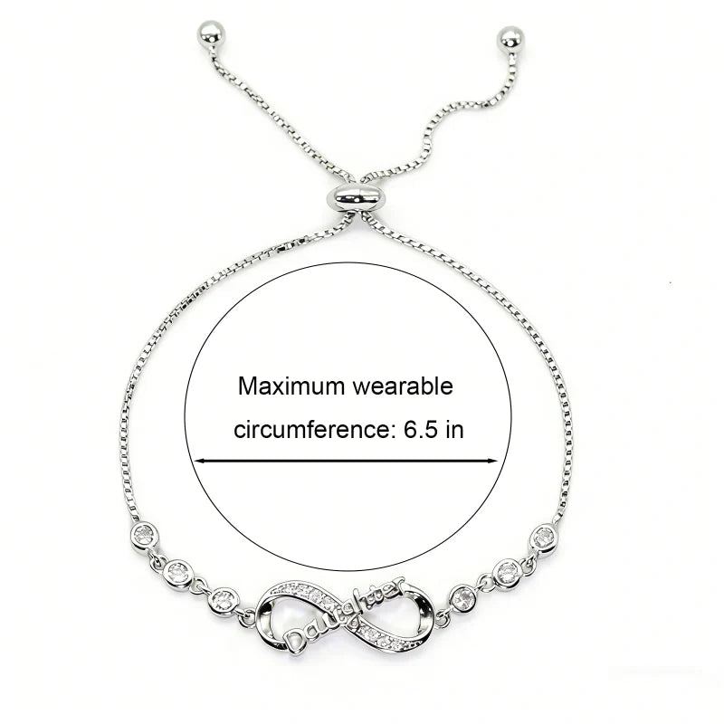 Infinity Love Bracelet for Mom – Elegant Zirconia Jewelry Gift for Women