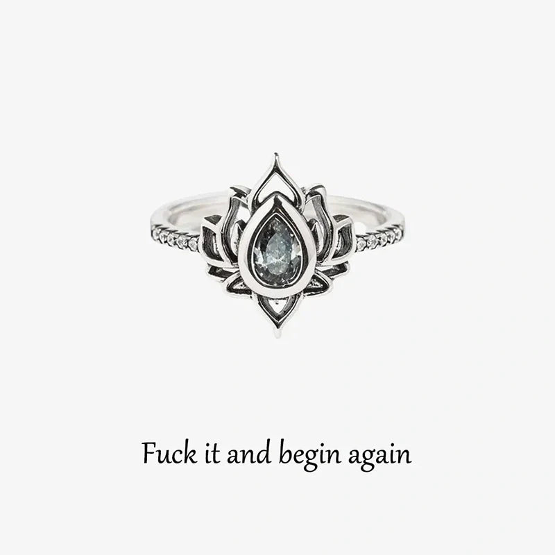 “Let It Go & Begin Again” Lotus Ring