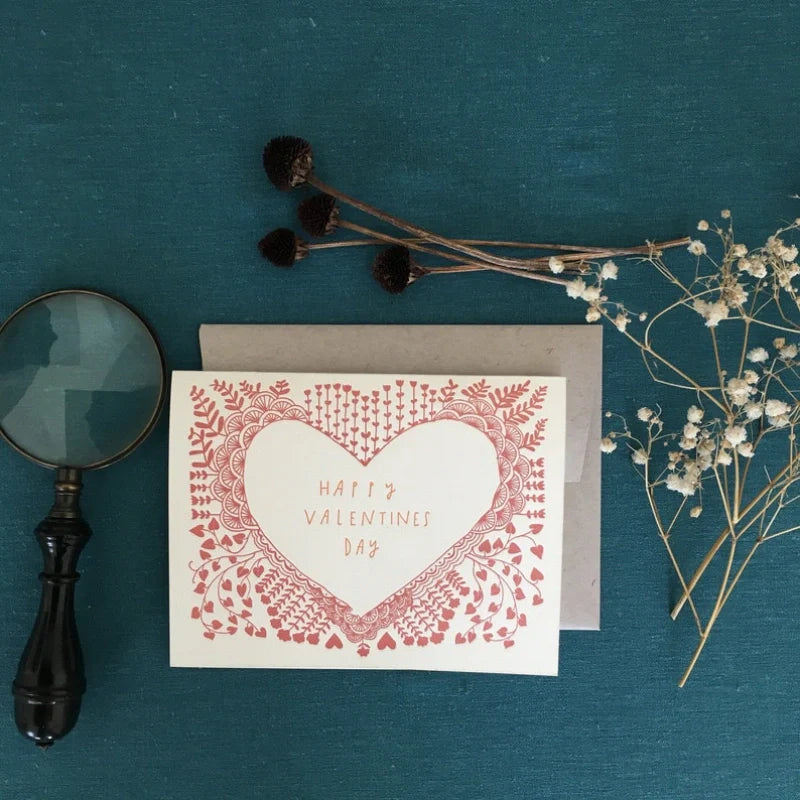 Letterpress Valentine’s Day Heart Frame Card
