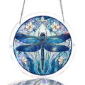 Moonlit Dragonfly Acrylic Puzzle Suncatcher – Glowing Window Art