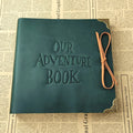 Our Adventure Book Leather Photo Album Scrapbook | Custom Wedding Guest Book & Travel Memory Album