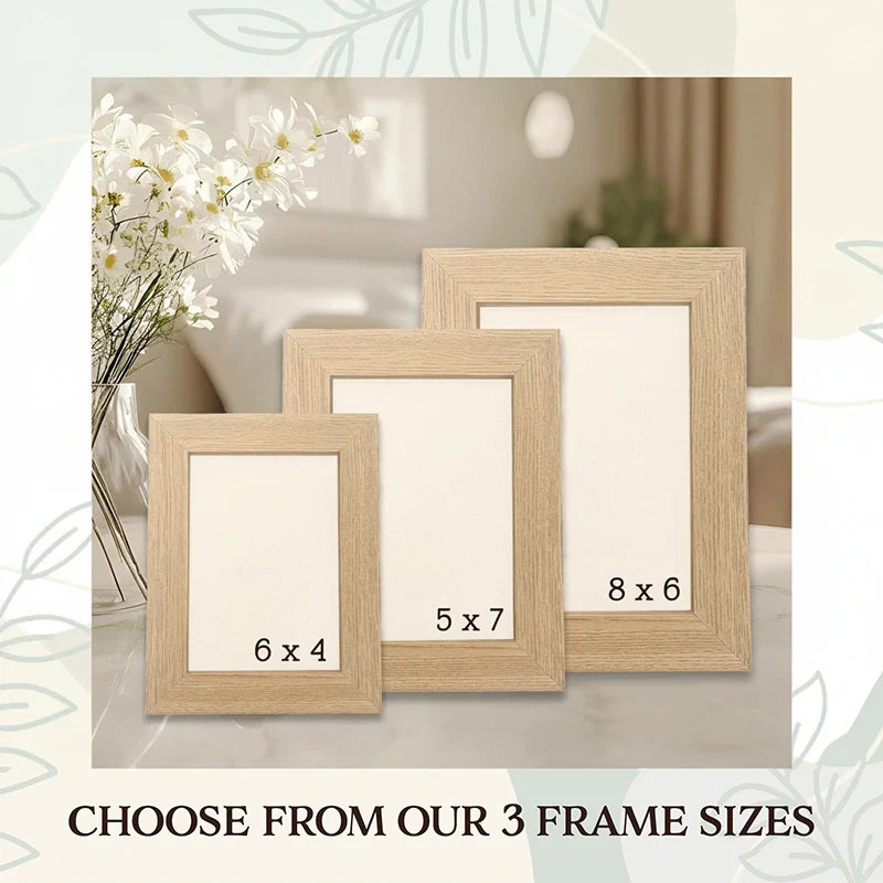 Personalised Engagement Photo Frame & Plaque – Custom Wooden Engagement Picture Frame 4x6 5x7 6x8, Engraved Gift for Newly Engaged Couples