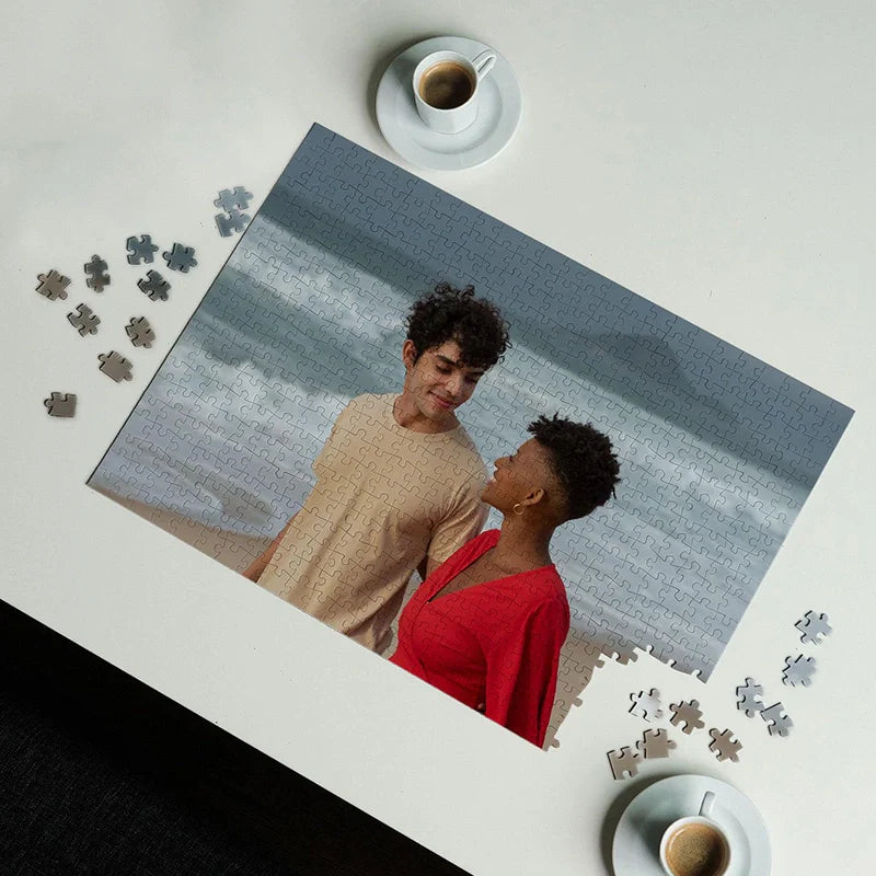 Personalized 2000-Piece Photo Collage Jigsaw Puzzle | Custom Picture Puzzle Gift for Boyfriend, Anniversary, Engagement, Valentine’s Day