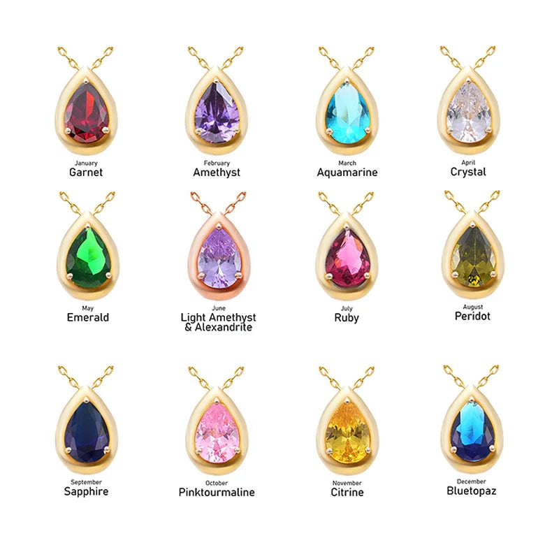 Personalized Alexandrite Birthstone Name Necklace – June Birthstone Gift for Mom, Custom Jewelry for Mother’s Day