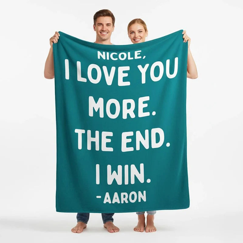 Personalized Anniversary Blanket for Couples – Custom Name Throw, Valentine’s Day Gift for Him or Her