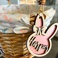 Personalized Bunny Easter Basket Tag – Custom Easter Name Charm for Kids Basket