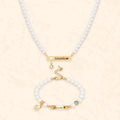 Personalized Children’s Pearl Bracelet & Necklace Set – Capture Your Child’s Zodiac Light and Growth Story