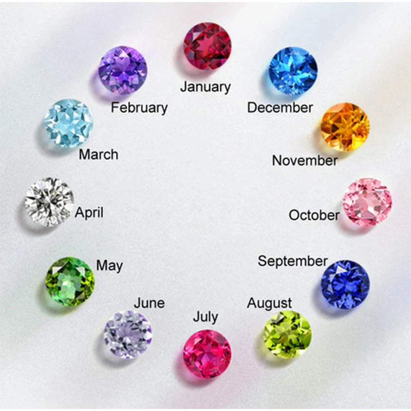 Personalized Circle Birthstone Necklace for Mom – Custom Beads Family Pendant with Names | Mother’s Day Gift for Mom & Grandma