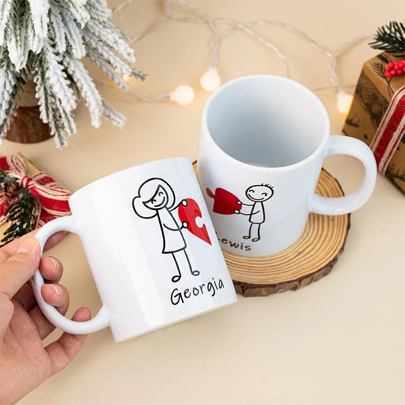 Personalized Couple Coffee Mugs – Custom Romantic Gift for Him or Her