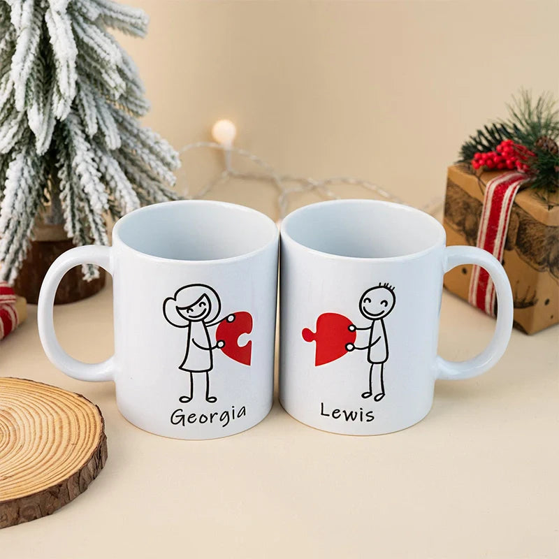 Personalized Couple Coffee Mugs – Custom Romantic Gift for Him or Her