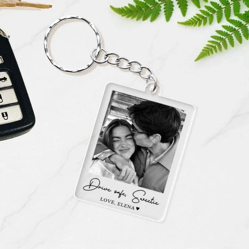 Personalized Couple Photo Car Visor Clip