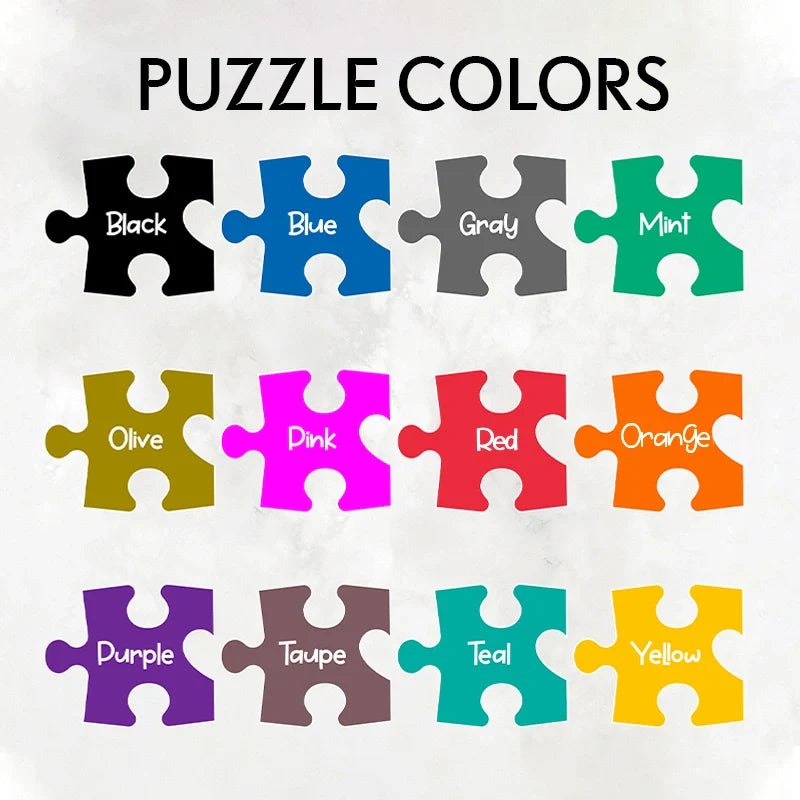Personalized Couple Puzzle Name Sign with Heart – Custom Interlocking Names Acrylic Plate, Valentine’s Day & Anniversary Gift