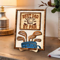 Personalized “Dad by Par” Wooden Golf Sign – Custom Name Gift for Dad & Golf Lovers