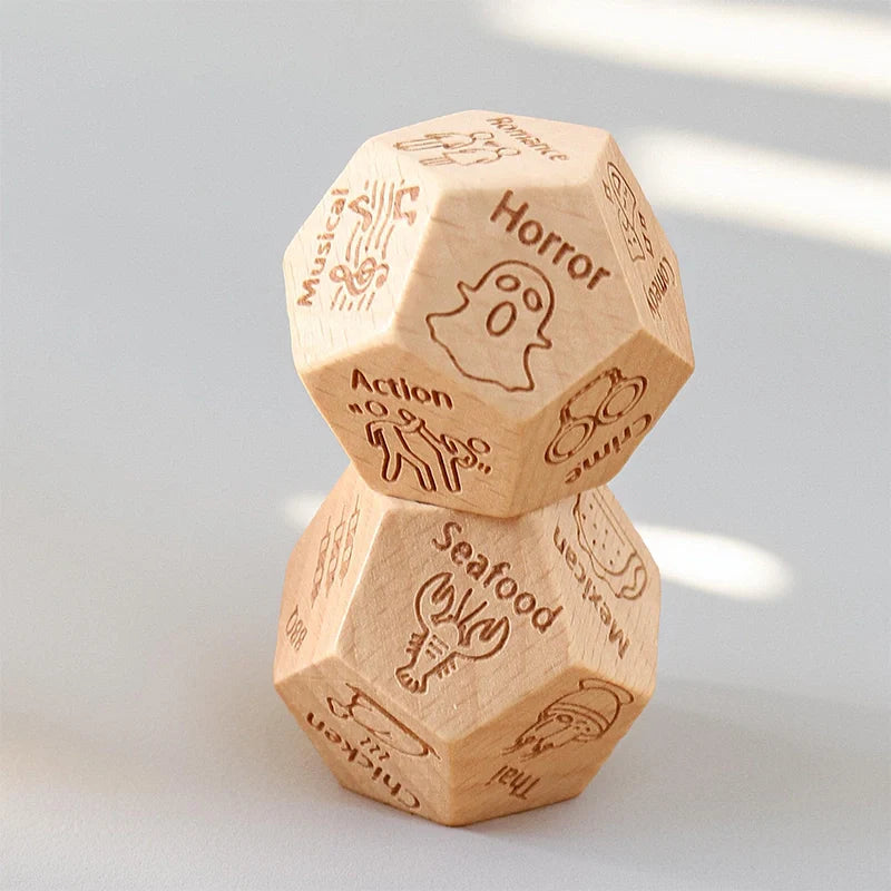 Personalised Date Night Dice Set – Anniversary Gift for Couples, Fun Date Ideas, Romantic Game, Custom Couple Dices