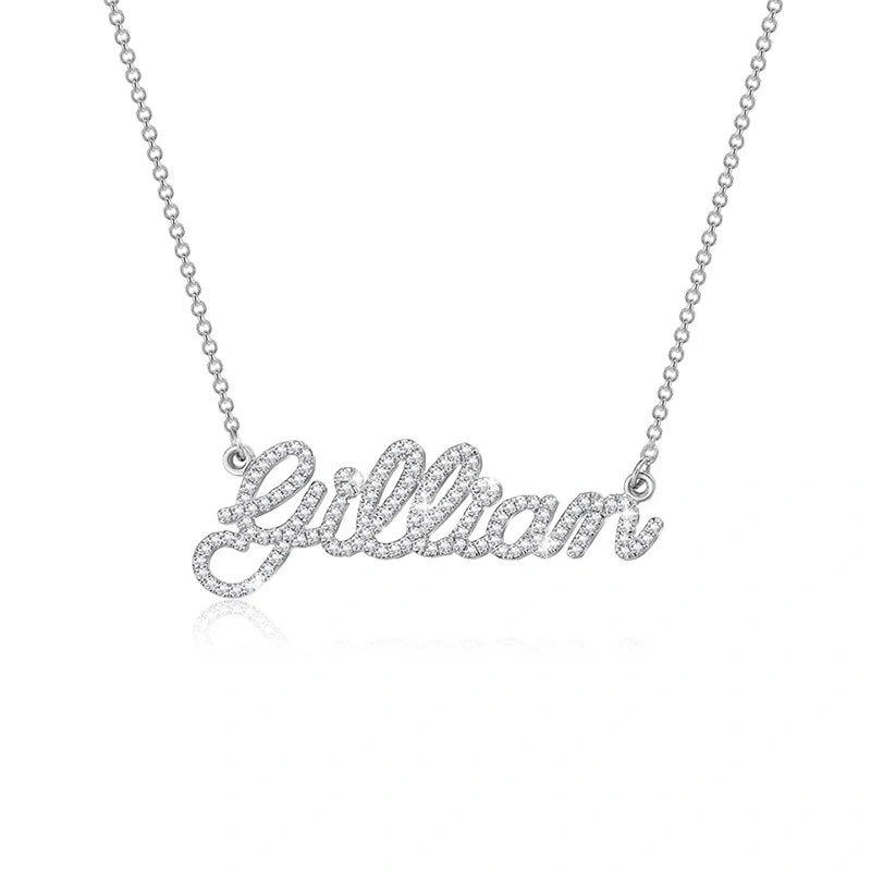 Personalized Diamond Name Necklace for Mom – Custom Shiny Script Name Necklace | Mother’s Day Gift for Her