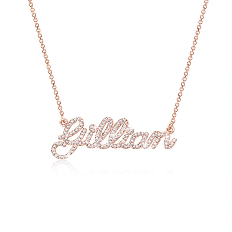 Personalized Diamond Name Necklace for Mom – Custom Shiny Script Name Necklace | Mother’s Day Gift for Her