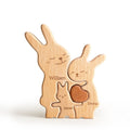 Personalized Family Bunny Puzzle – Custom Wooden Name Puzzle for Families