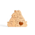 Personalized Family Dog Puzzle – Custom Wooden Name Puzzle for Families (2–5 Names)
