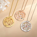Personalized Family Tree Birthstone Necklace – Custom Names Jewelry for Mom, Mother’s Day Gift, Grandma Birthstone Necklace
