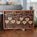Personalized Family Tree Wood Frame – Custom Names Wall Art for Mom | Mother’s Day Gift for Grandma, Family Keepsake Frame