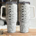 Personalized Floral Mom Tumbler 40oz – Custom Kids Names Stainless Steel Cup | Mother’s Day Gift for Mom