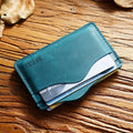 Personalized Full-Grain Leather Passport Wallet – Handmade Travel Passport Holder, Custom Engraved Passport Case