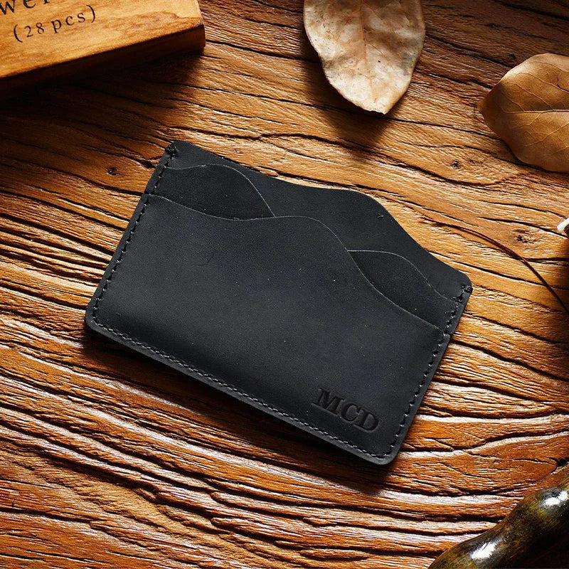 Personalized Full-Grain Leather Passport Wallet – Handmade Travel Passport Holder, Custom Engraved Passport Case