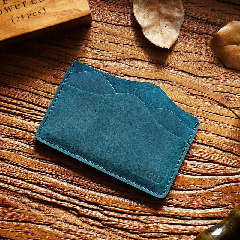 Personalized Full-Grain Leather Passport Wallet – Handmade Travel Passport Holder, Custom Engraved Passport Case