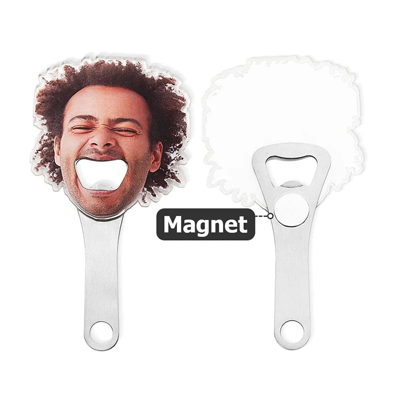 Custom Photo Magnetic Fridge Bottle Opener Gift