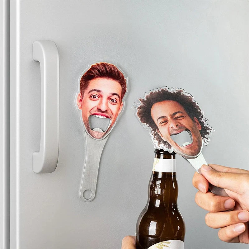 Custom Photo Magnetic Fridge Bottle Opener Gift