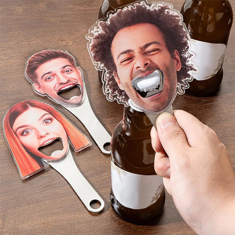 Custom Photo Magnetic Fridge Bottle Opener Gift