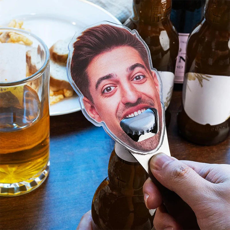 Custom Photo Magnetic Fridge Bottle Opener Gift