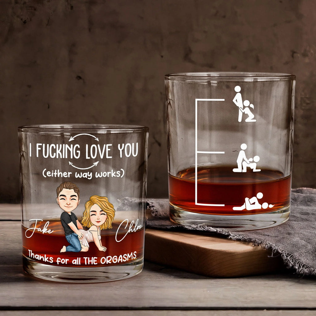Personalized Funny Whiskey Glass for Couples – Bold Anniversary & Valentine’s Day Gift for Husband or Boyfriend