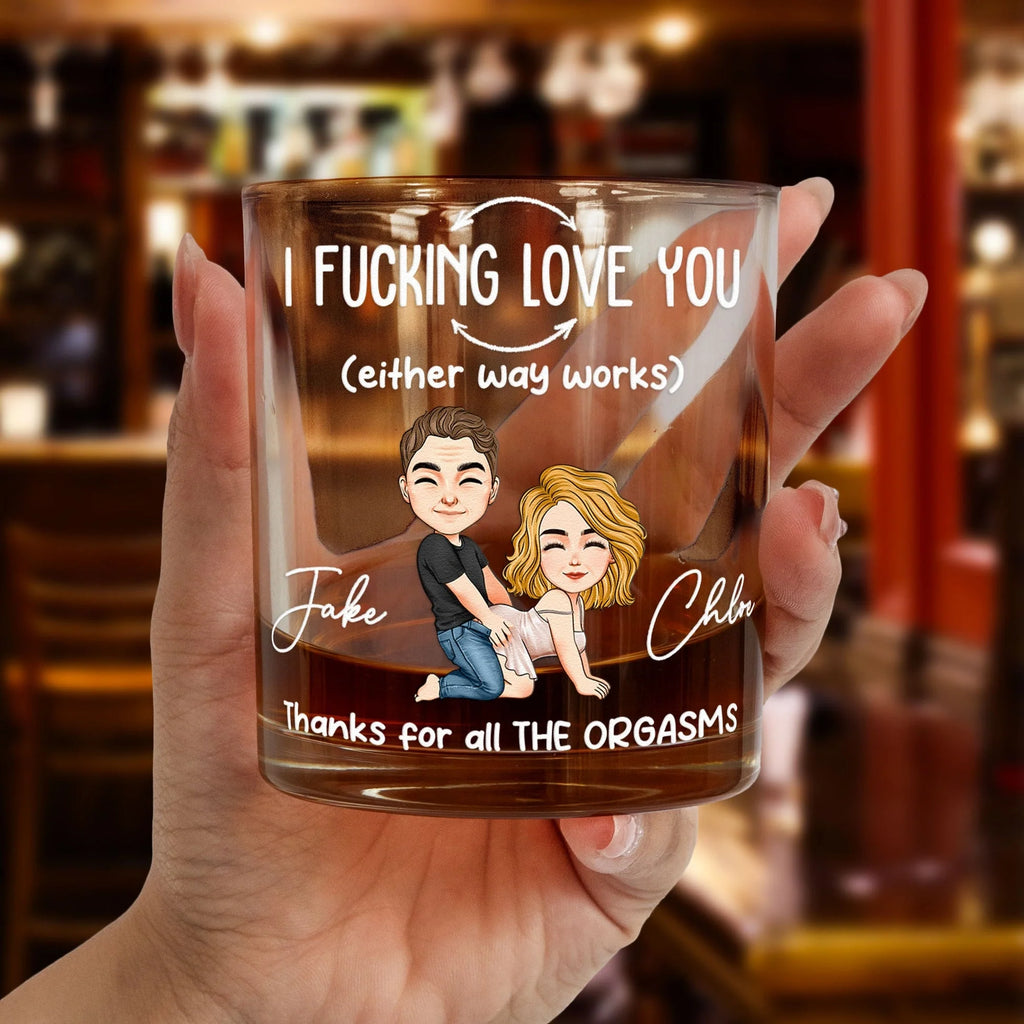 Personalized Funny Whiskey Glass for Couples – Bold Anniversary & Valentine’s Day Gift for Husband or Boyfriend
