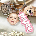 Personalized Grandma Photo Keychain with Kids Faces – Custom Nana Gift from Grandkids | Mother’s Day Keychain for Grandma
