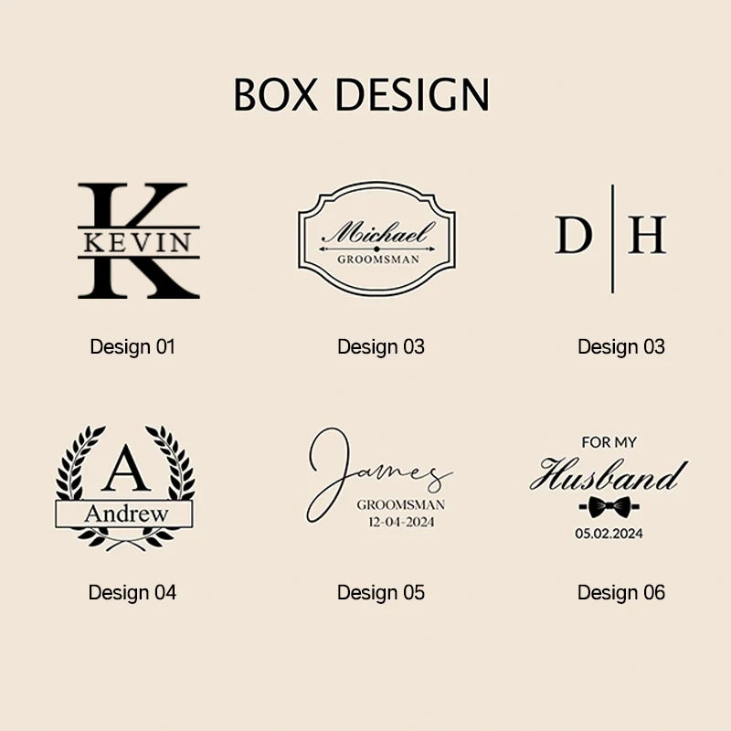 Personalized Groomsmen Cufflinks & Tie Clip Set – Custom Engraved Walnut Cuff Links with Name | Best Man & Wedding Gifts