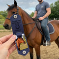Personalized Horseshoe Horse Photo Keychain – Custom PU Leather Memorial Gift for Horse Lovers