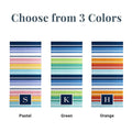 Personalized Initial Striped Beach Towel – Custom Monogram Pool & Beach Towel for Summer Lovers