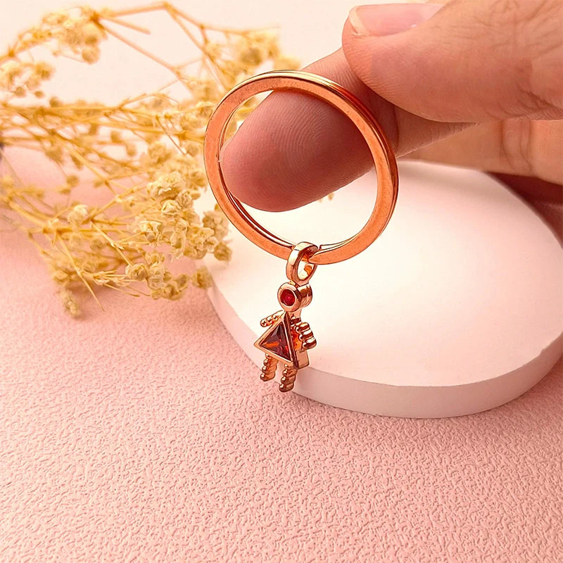 Personalized Kids Birthstone Keychain – Custom Family Charms Keyring for Mom & Grandma, Mother’s Day Gift with Children Names